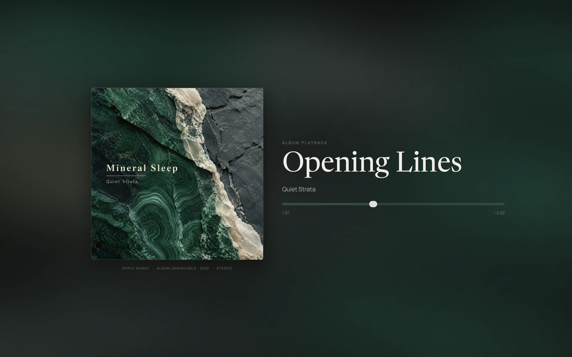 ARC Now Playing with Mineral Sleep in Balanced mode